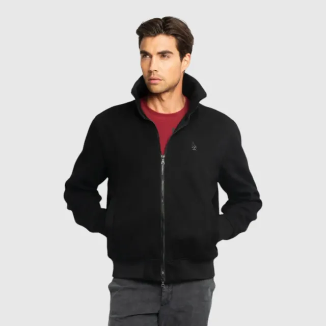 Gisada 1310 vindjakke svart regular fit strikk