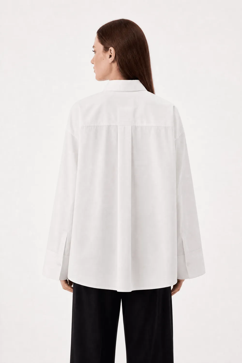 Gisada 1412 skjorte hvit silk cotton popeline