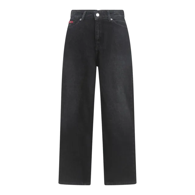Gisada 1405 boyfriend jeans svart cropped denim