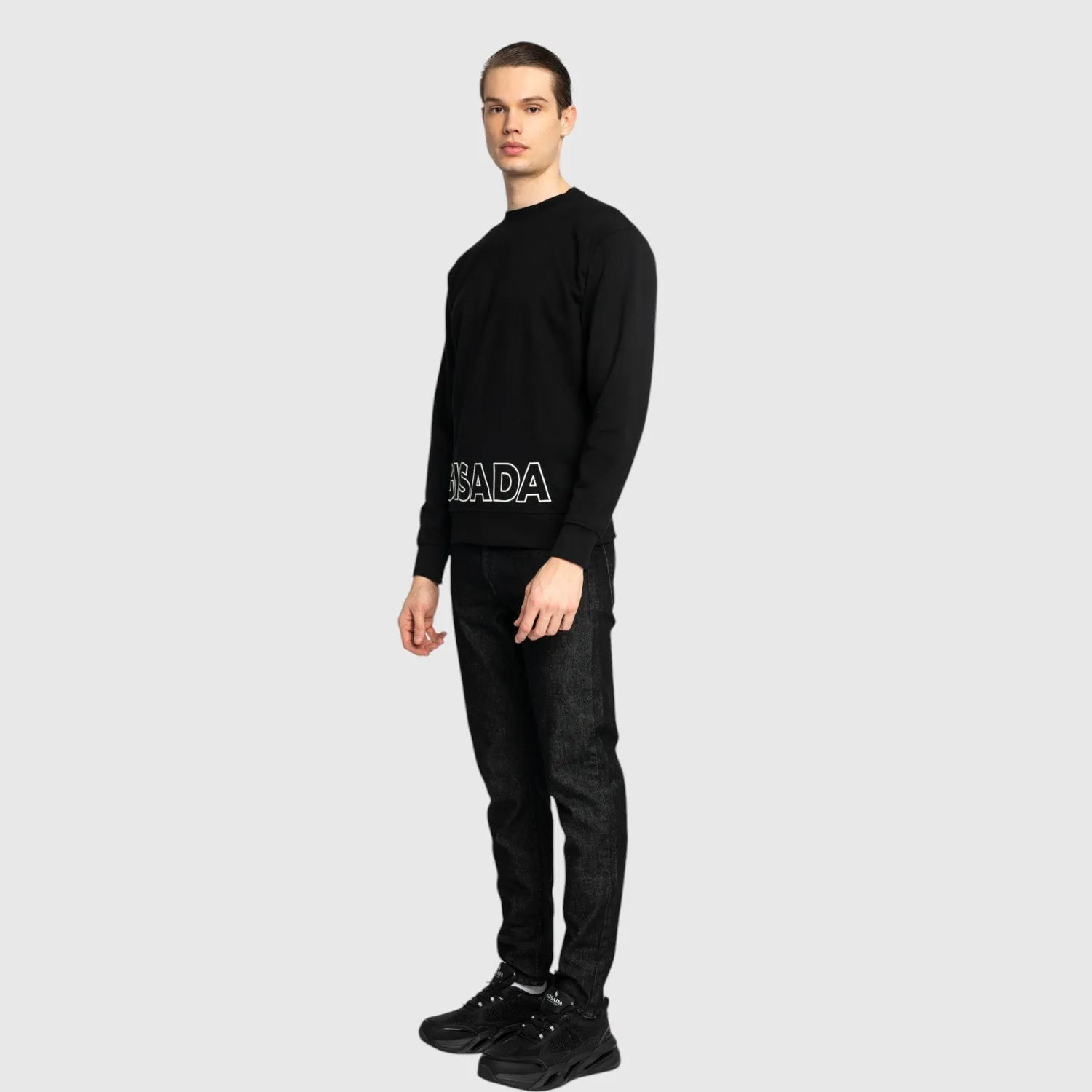 Gisada 3003 sweatshirt herre svart bomull