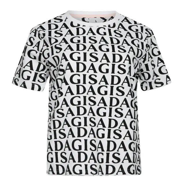 Gisada 5007 Oversized t-skjorte hvit logo