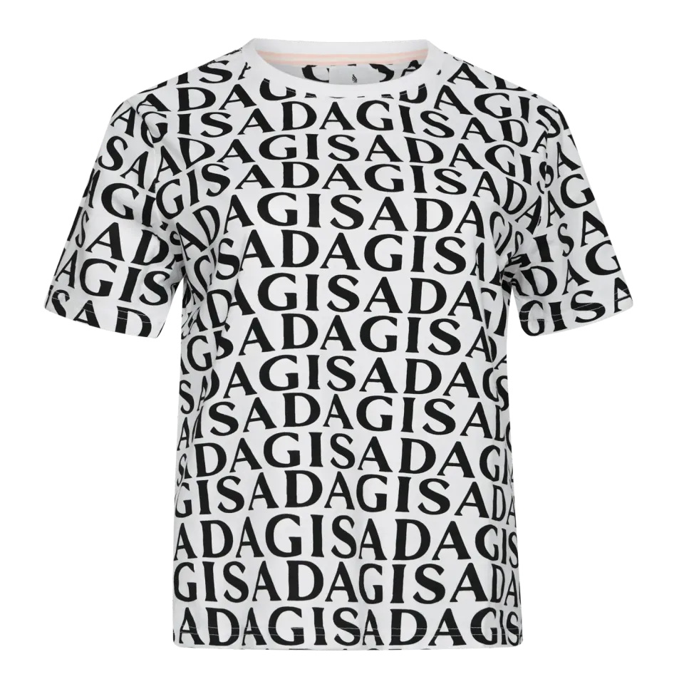 Gisada 5007 Oversized t-skjorte hvit logo