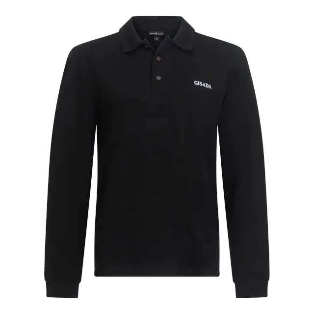 Gisada 2003 polo langermet svart piké bomull