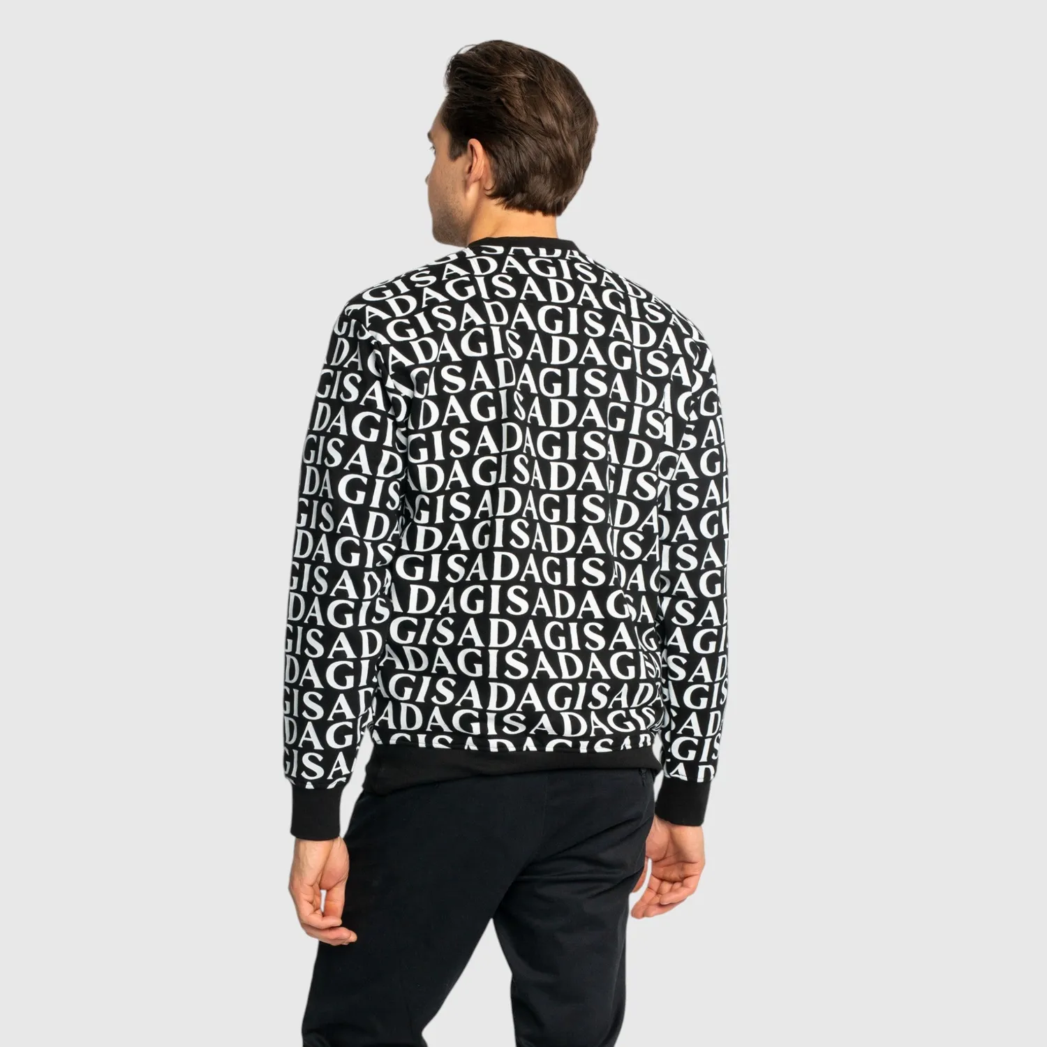 Gisada Rio 3004 sweatshirt herre Black bomull