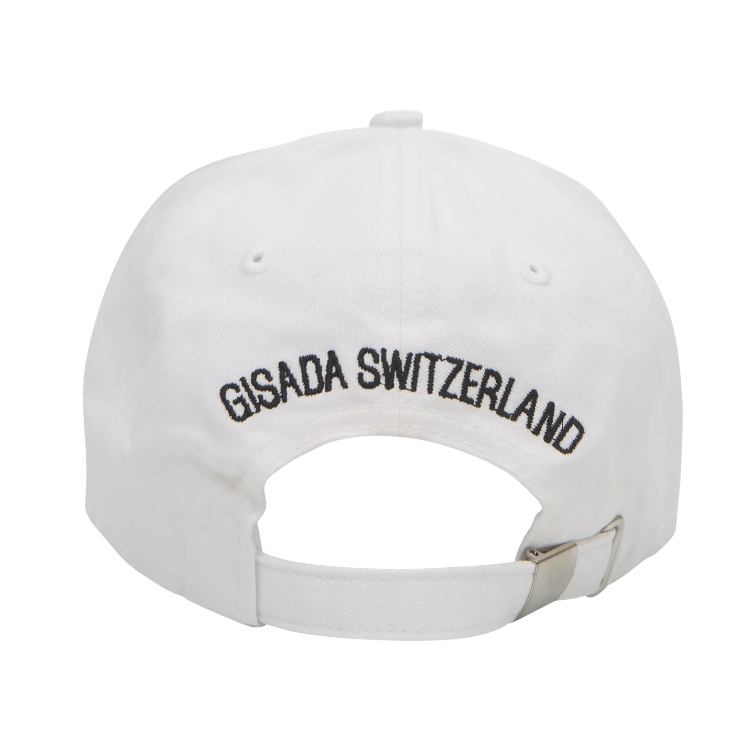 Gisada 8009 caps hvit bomullstwill brodert logo