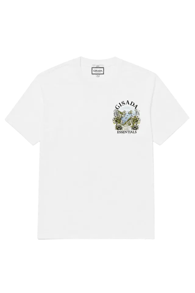 Gisada 1016 T-skjorte White unisex hvit bomull