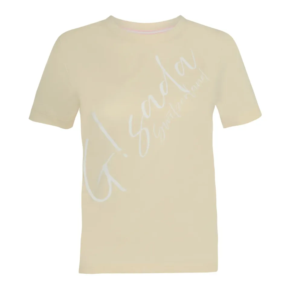 Gisada 5003 t-skjorte beige dame bomull