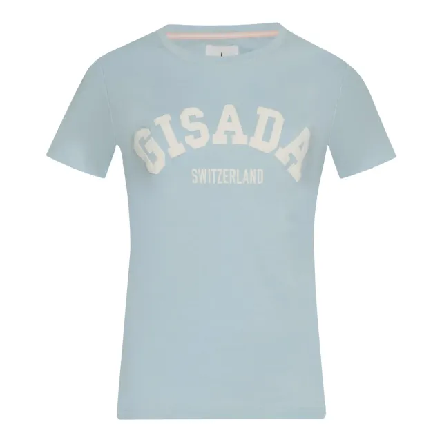 Gisada 5001 t-skjorte isblå regular fit bomull