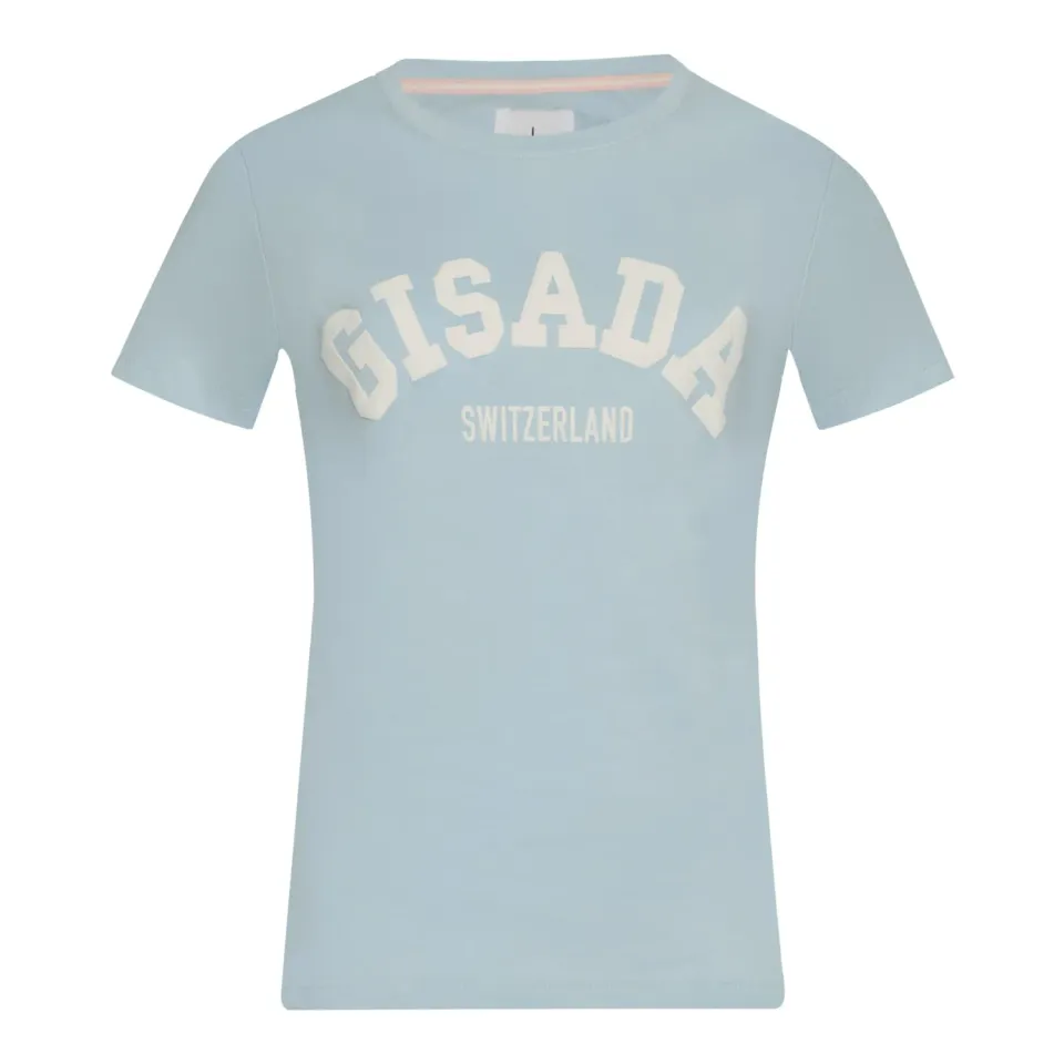 Gisada 5001 t-skjorte isblå regular fit bomull