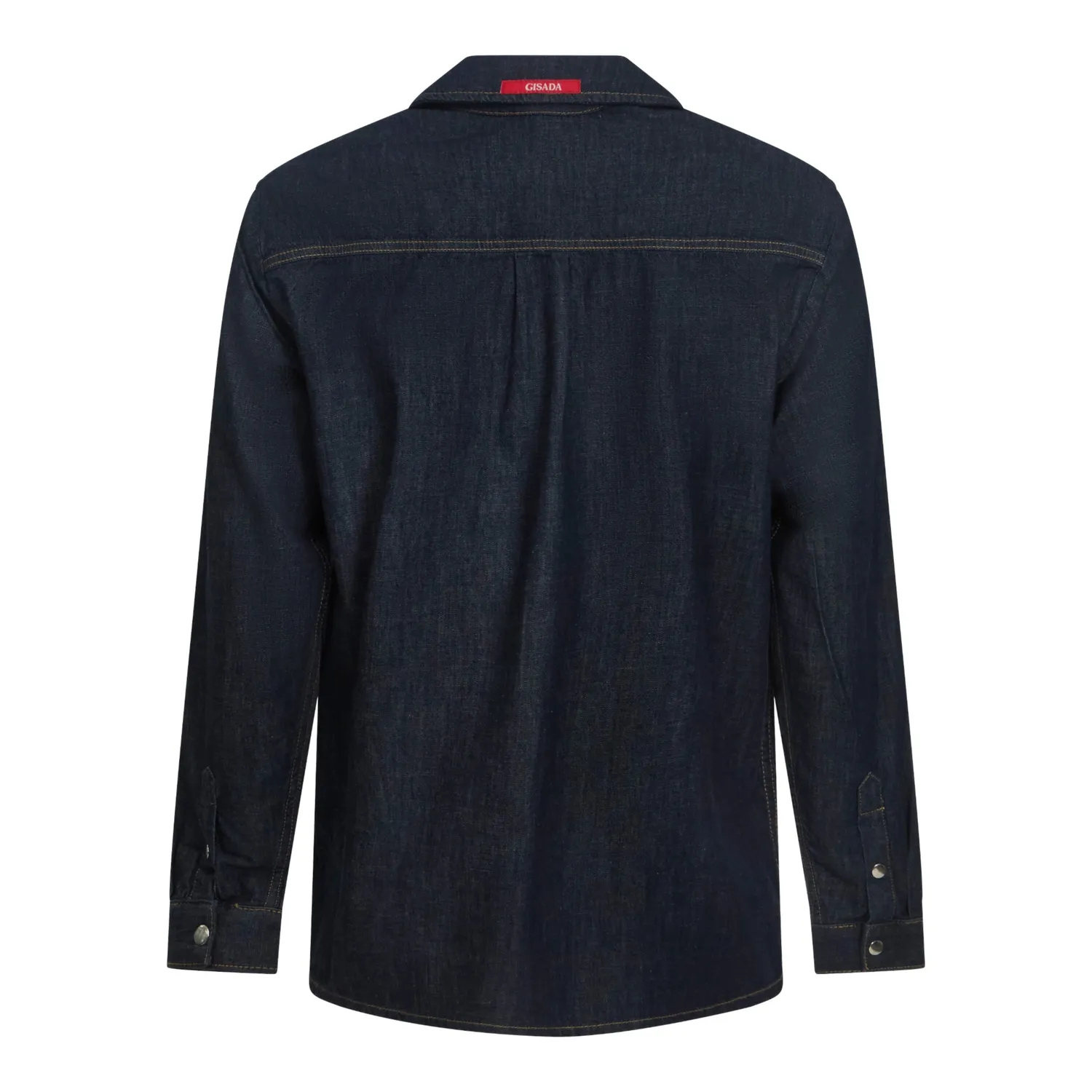 Gisada 1103 denimskjorte herre marineblå regular fit