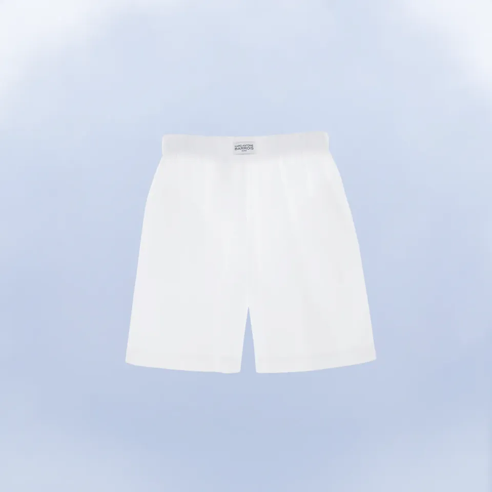 Marc Antoine Barrois Le Montréal shorts hvit elastisk midje