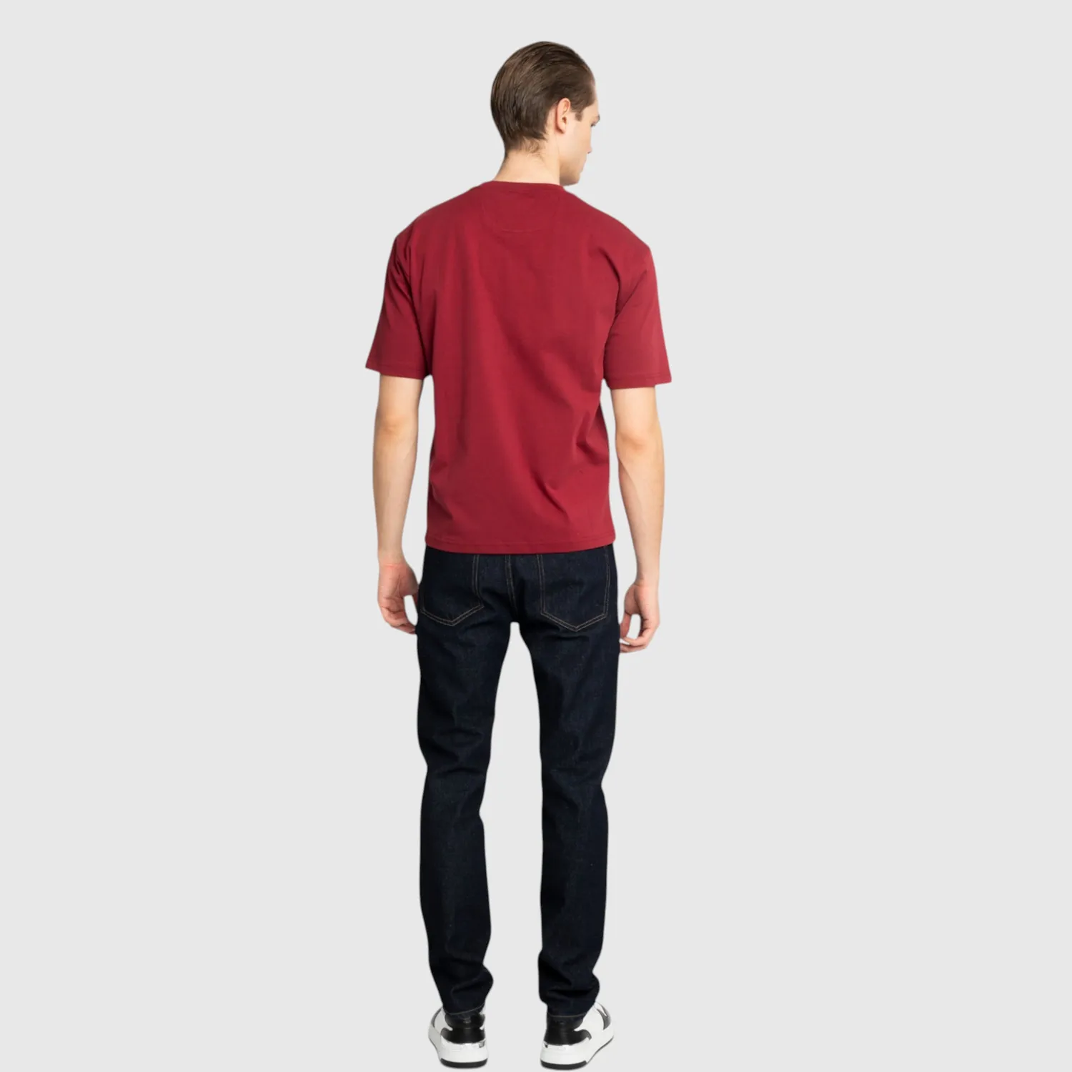 Gisada 1010 t-skjorte Bordeaux oversized