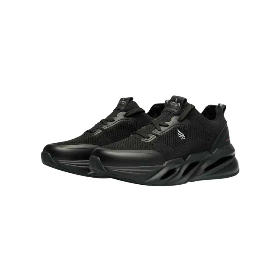 Gisada Knit Runner High joggesko svart – mesh