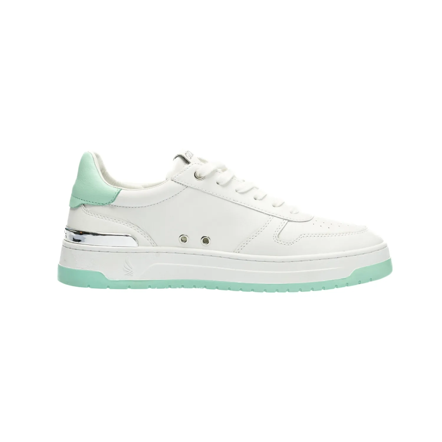Gisada Trainer sneakers skinn White/Mint lav