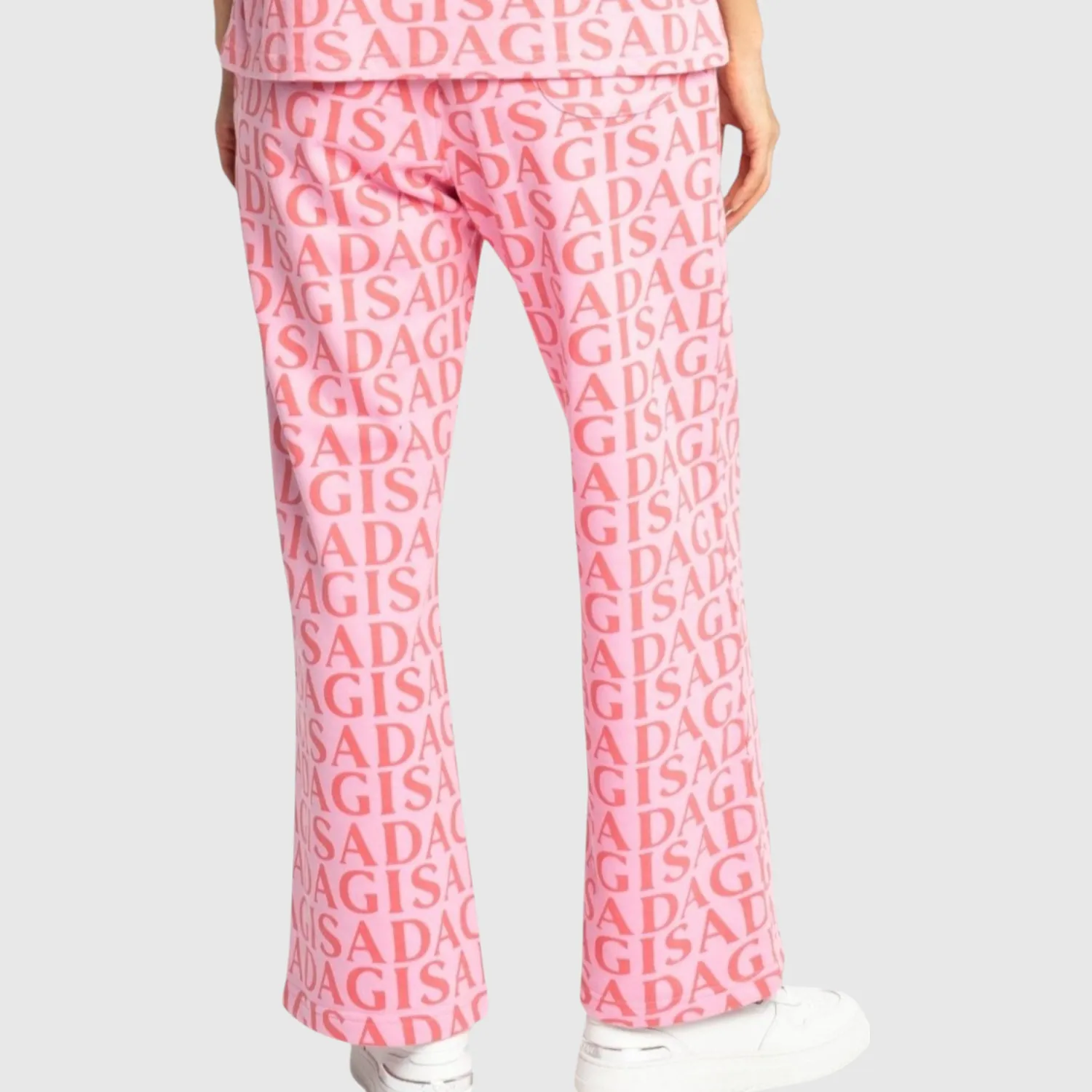 Gisada 7003 sweatpants pink sorbet logoprint