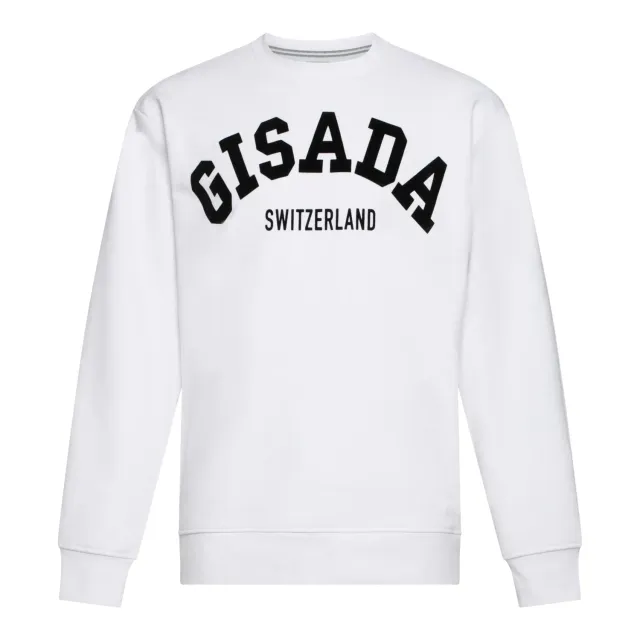 Gisada 3001 sweatshirt herre hvit standard passform