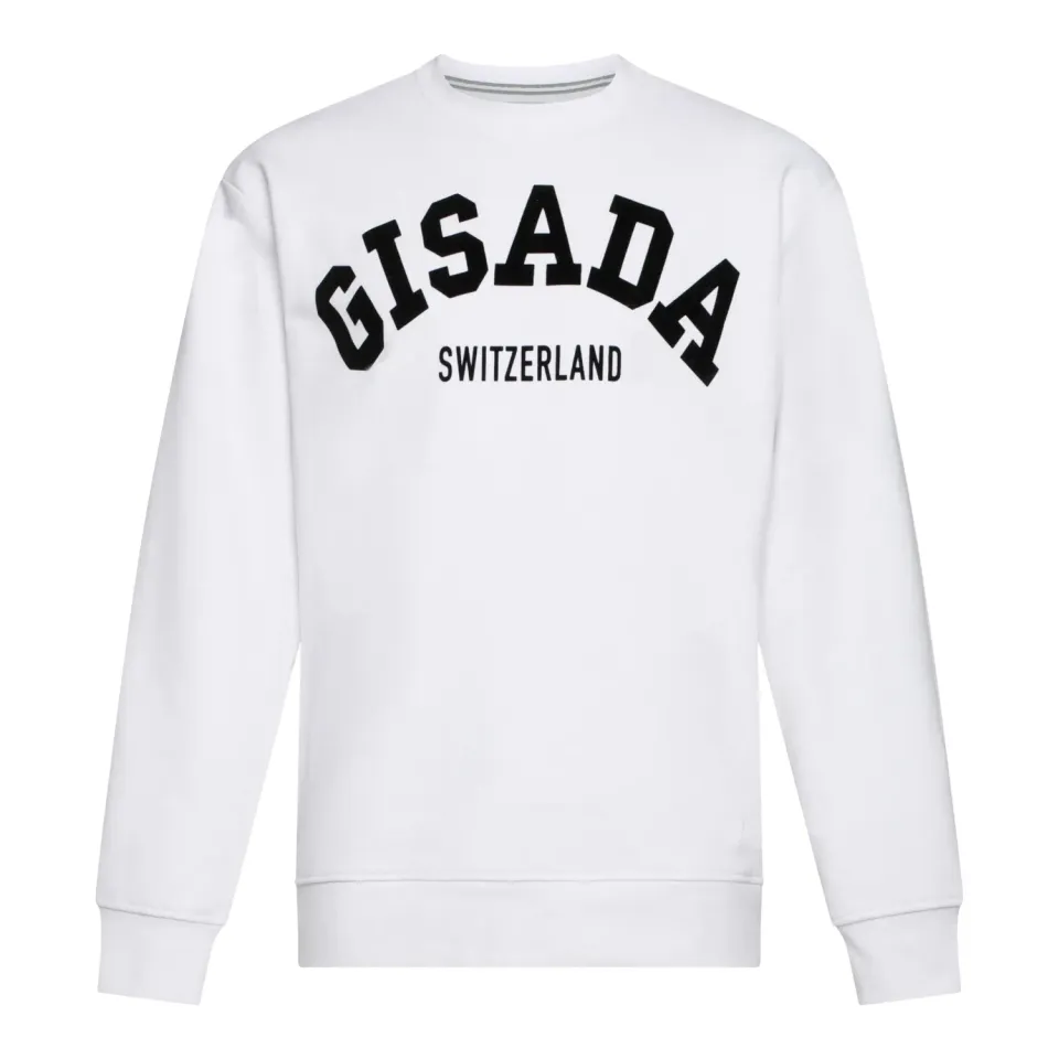 Gisada 3001 sweatshirt herre hvit standard passform