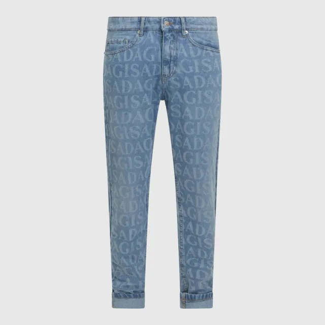 Gisada Slim Denim Allover Laser Print jeans Snow Blue 32 slim
