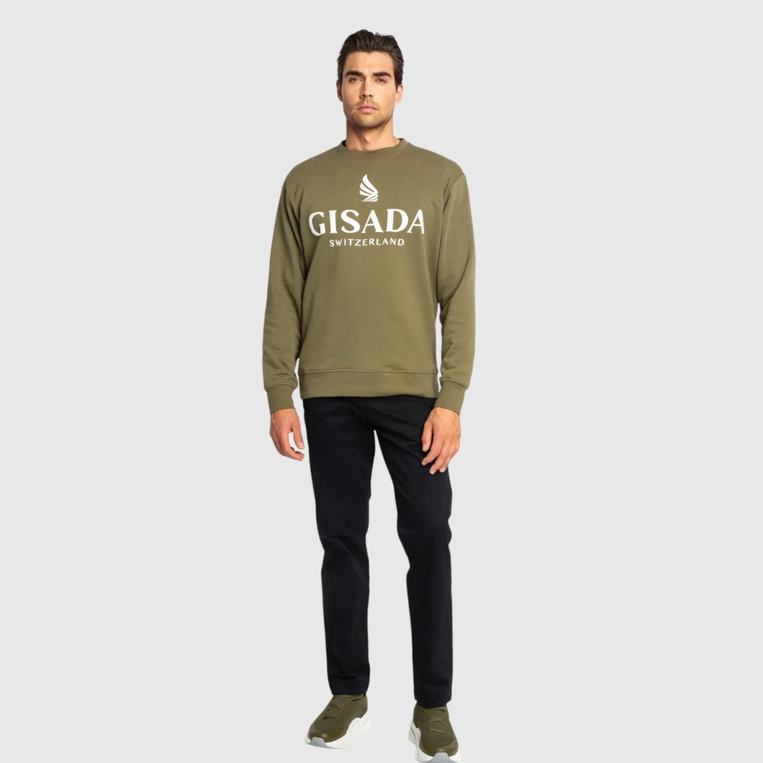 Gisada 3000 sweatshirt mørk oliven
