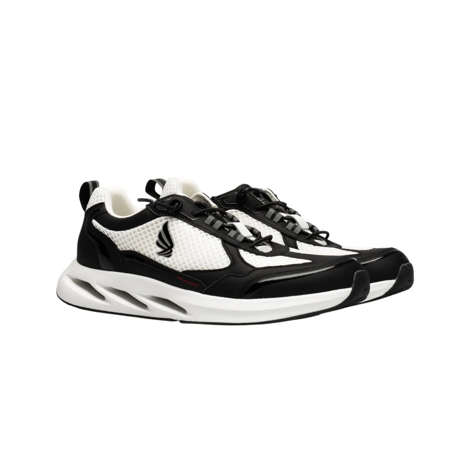 Gisada Runner 16001 sneakers herre svart-hvit skinn