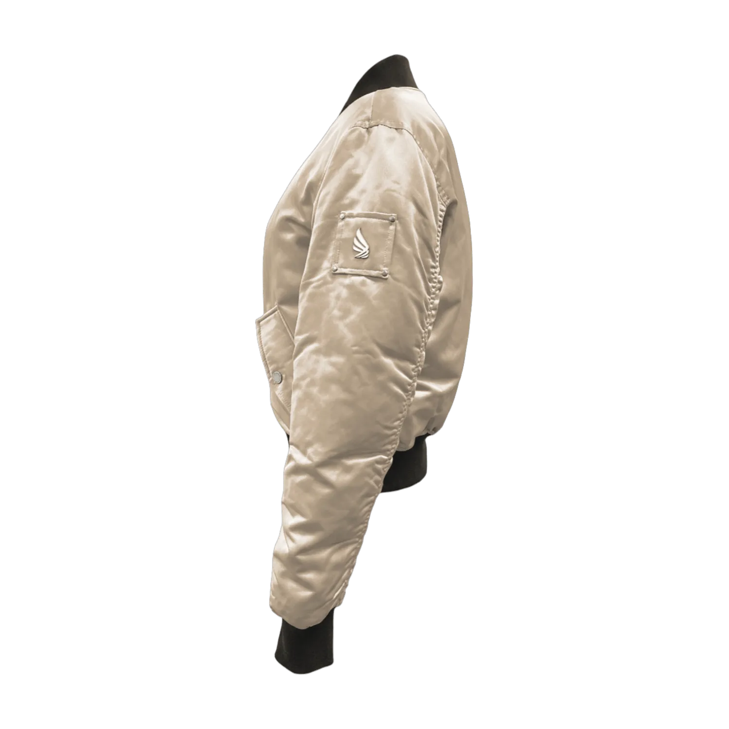 Gisada 1612 bomberjakke champagne cropped dame