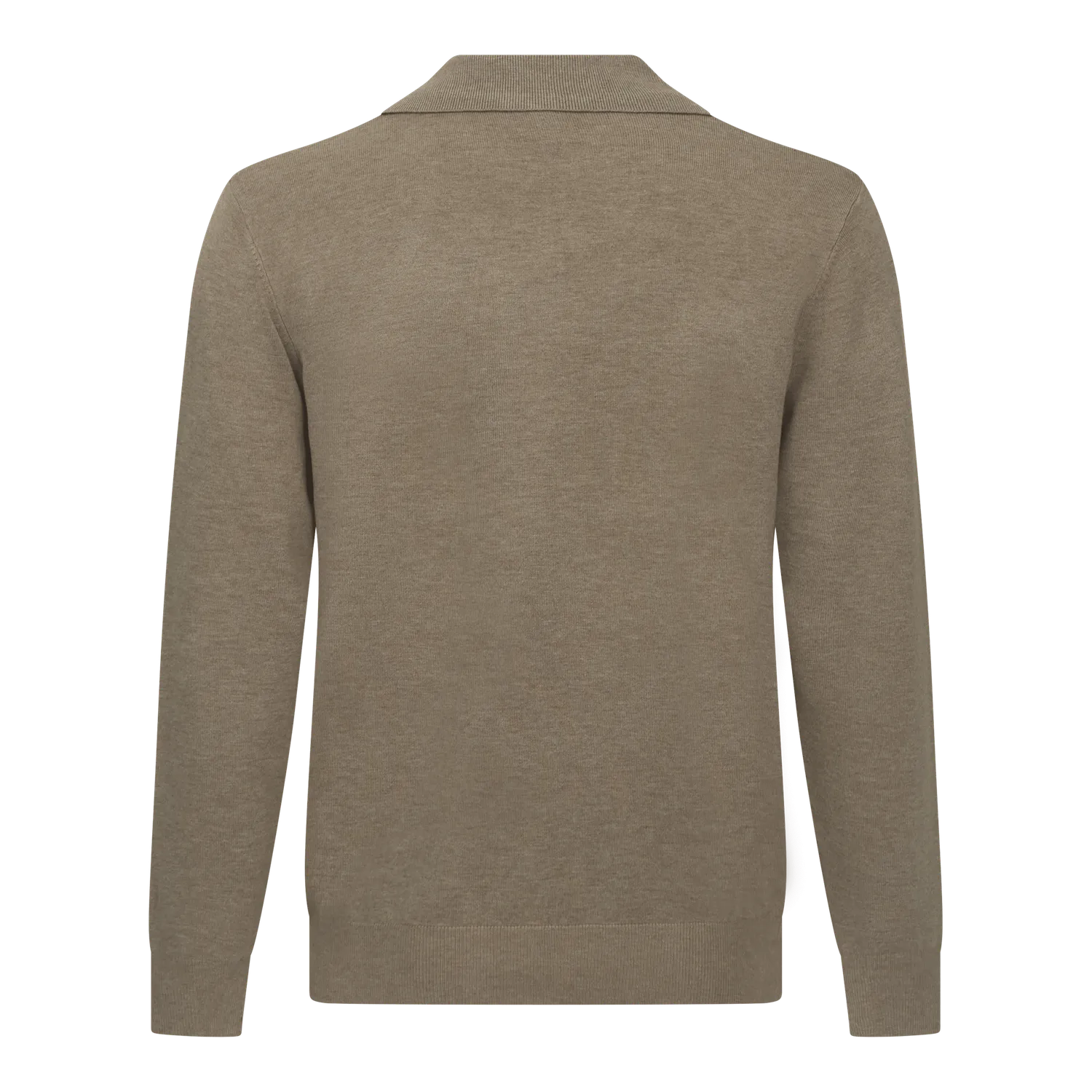 Gisada 1202 strikkepolo beige herre langermet