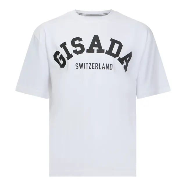 Gisada Chicago 1006 t-skjorte hvit oversized tung bomull