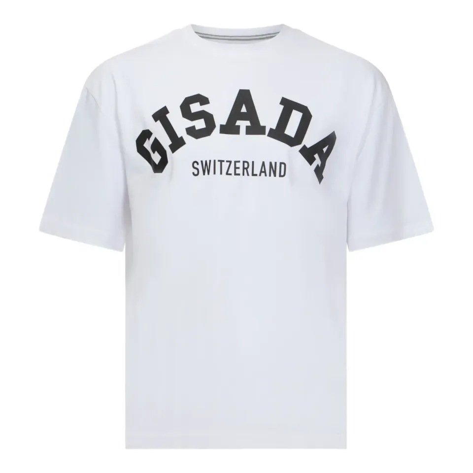 Gisada Chicago 1006 t-skjorte hvit oversized tung bomull