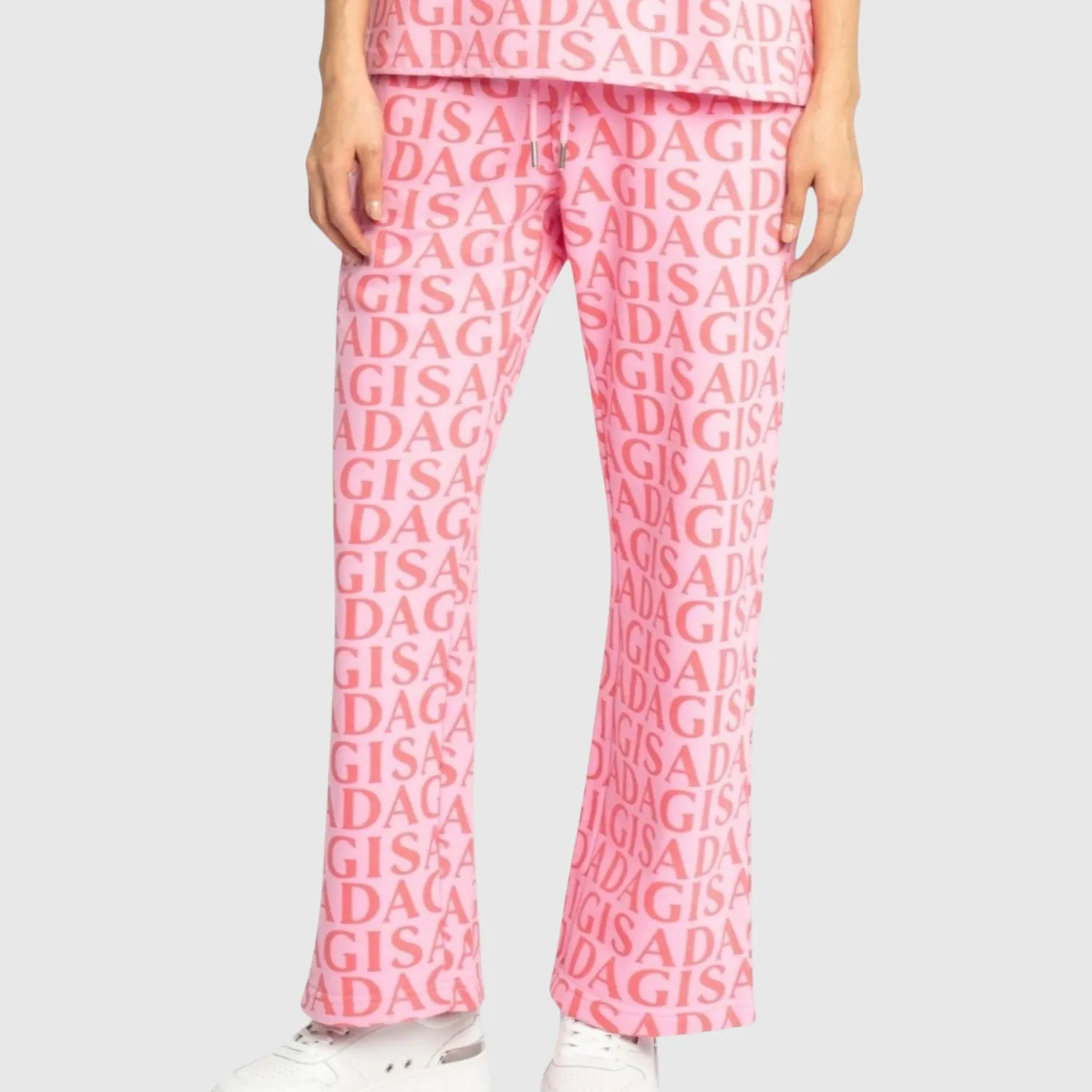 Gisada 7003 sweatpants pink sorbet logoprint