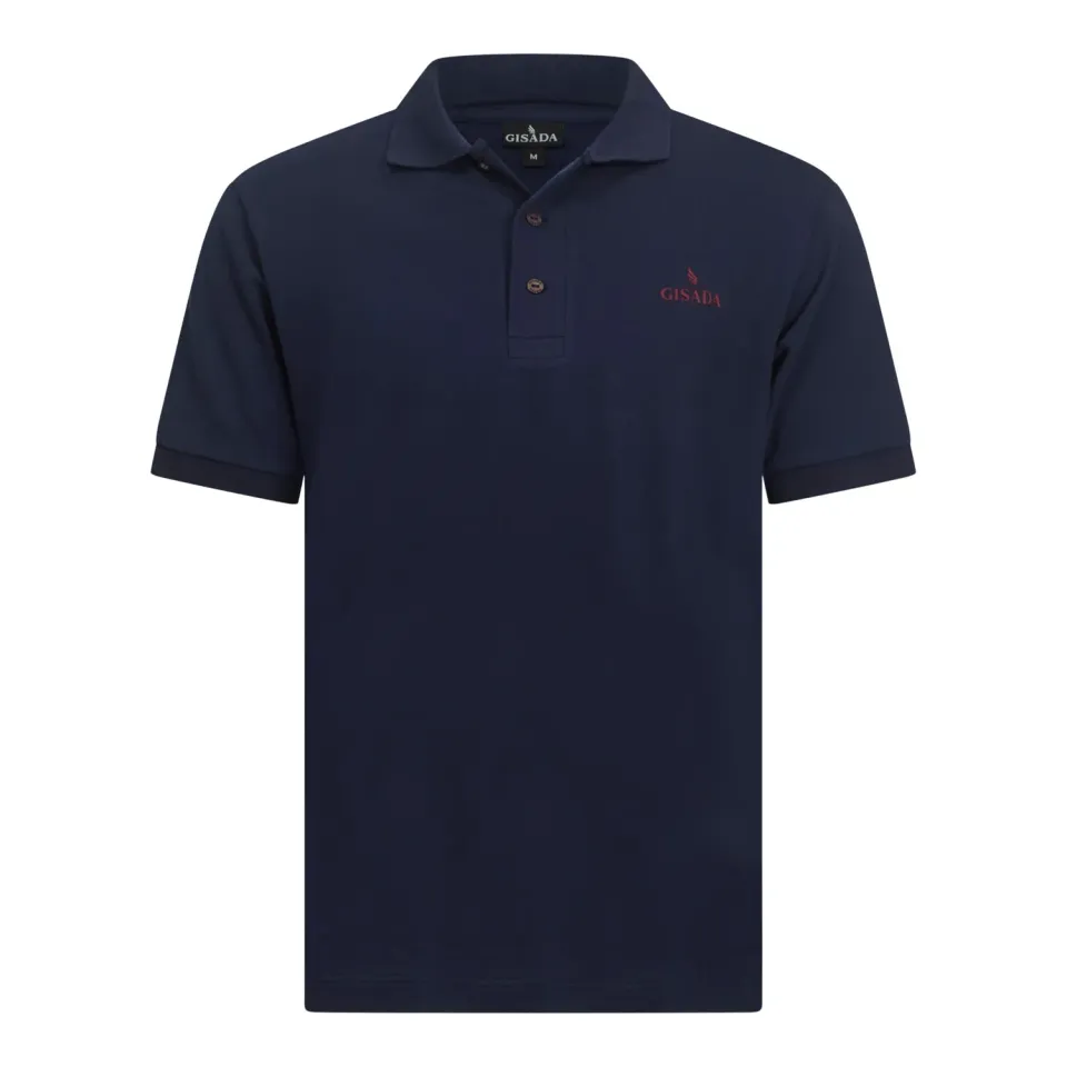 Gisada 2008 polo navy bomull herre