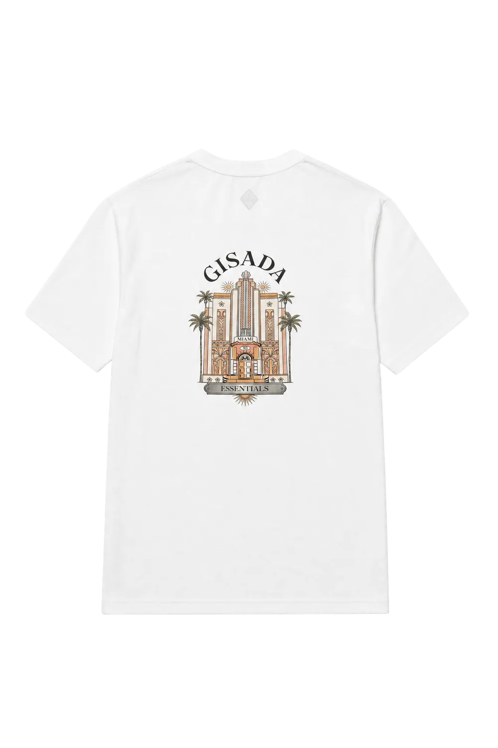 Gisada 1015 unisex t-skjorte hvit bomullsjersey
