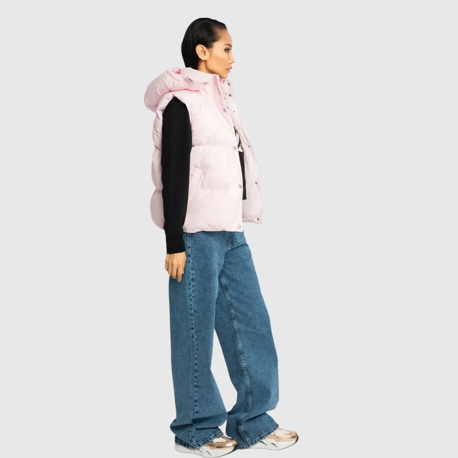 Gisada 1606 boblevest rosa sorbet avtakbar hette
