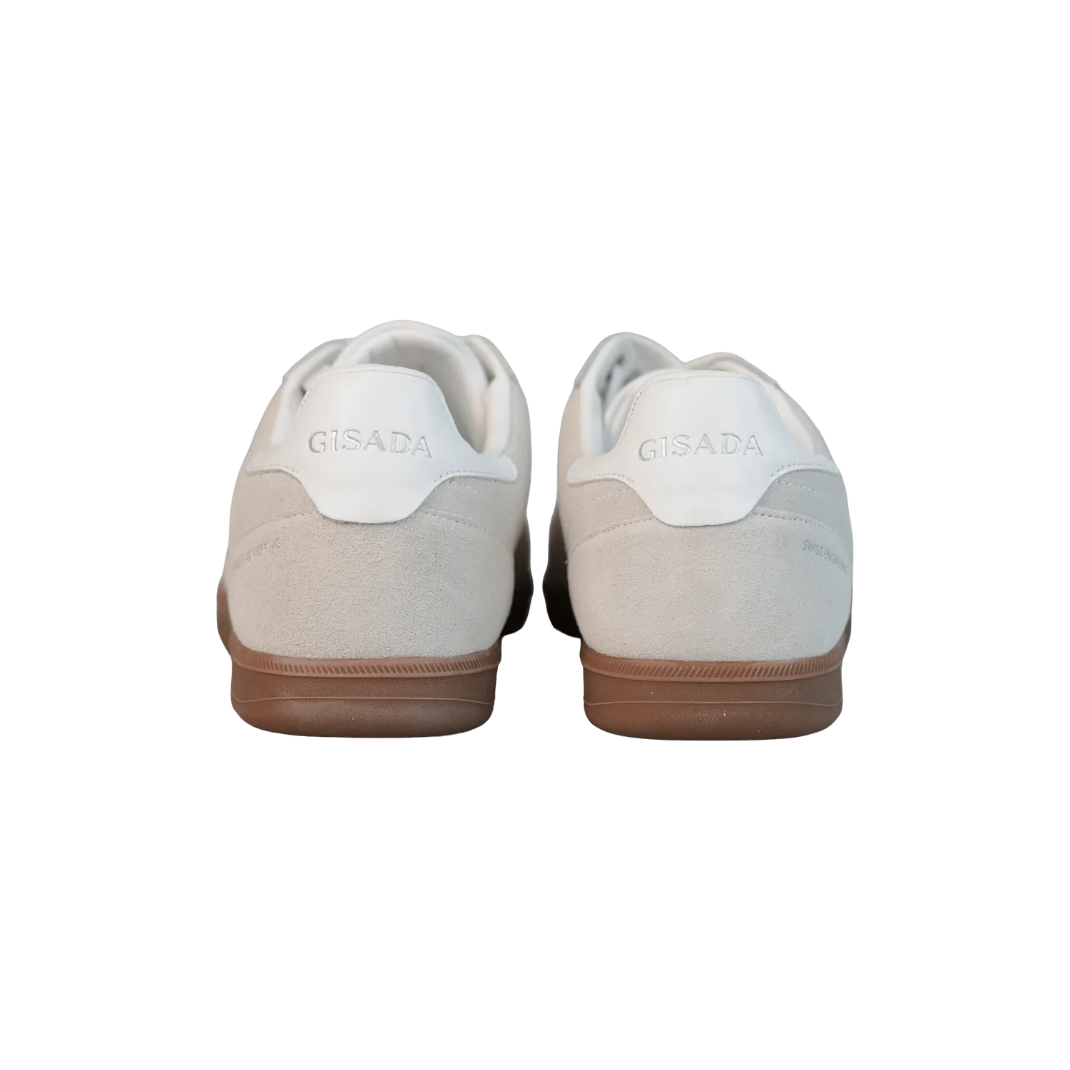Gisada Flat Sole Sneaker Suede Leather sneakers hvite