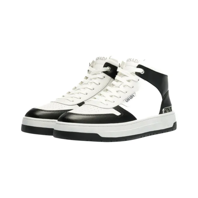 Gisada Trainer Mid-Top sneakers hvit-svart 42 – skinn