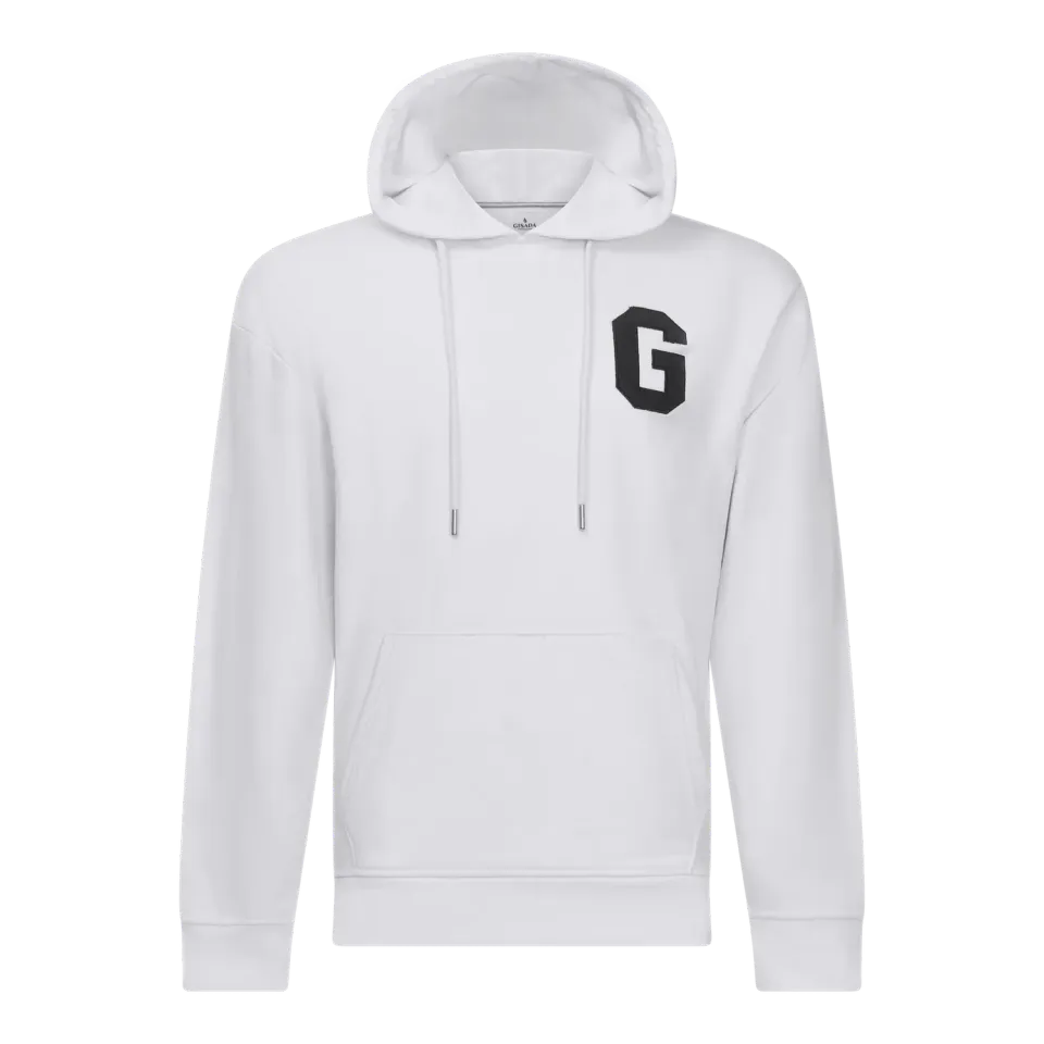 Gisada 3006 hettegenser hvit patch bomull