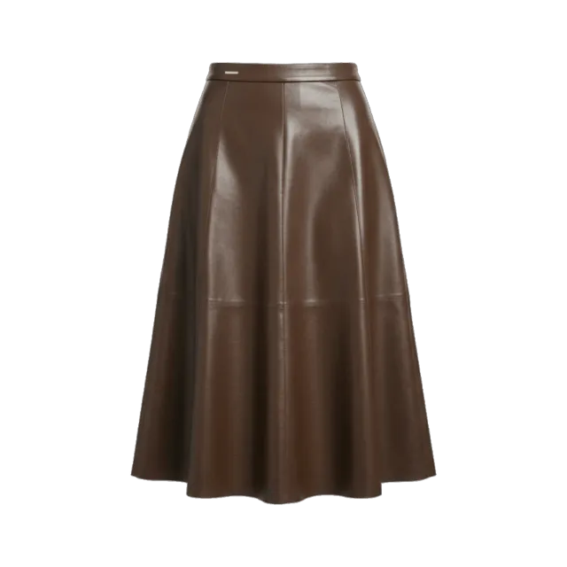 Gisada 1614 skjørt Brown skinn A-linje