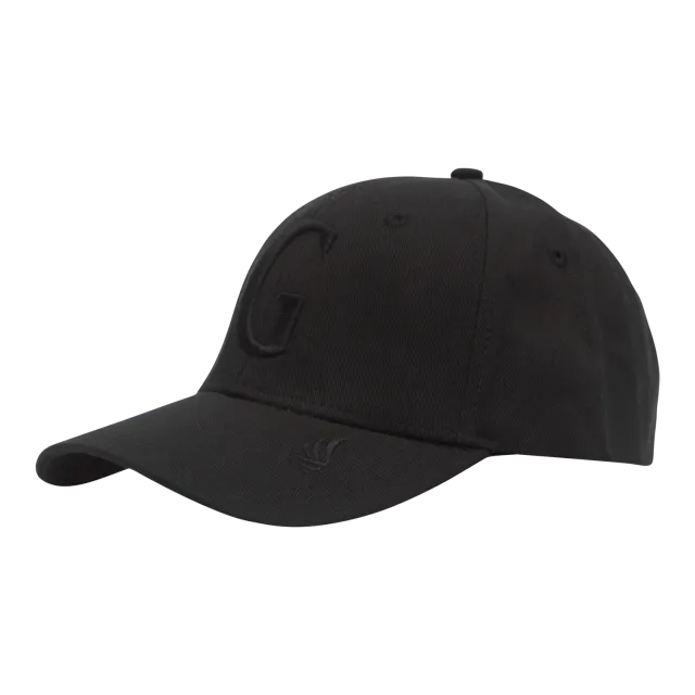 Gisada 8004 caps svart brodert G bomullstwill