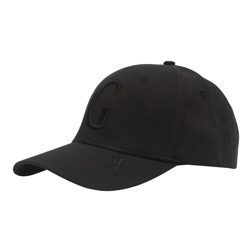 Gisada 8004 caps svart brodert G bomullstwill