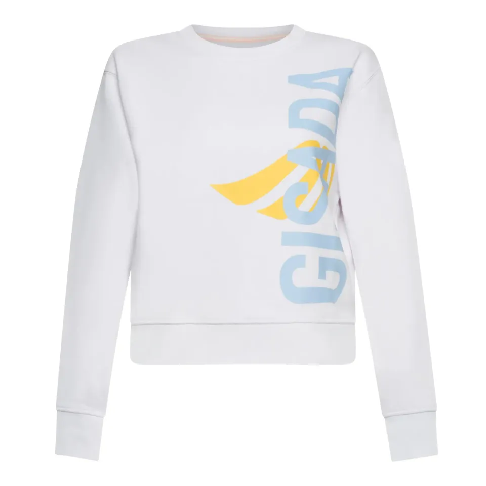 Gisada Berlin 6003 crop sweatshirt Hvit bomull