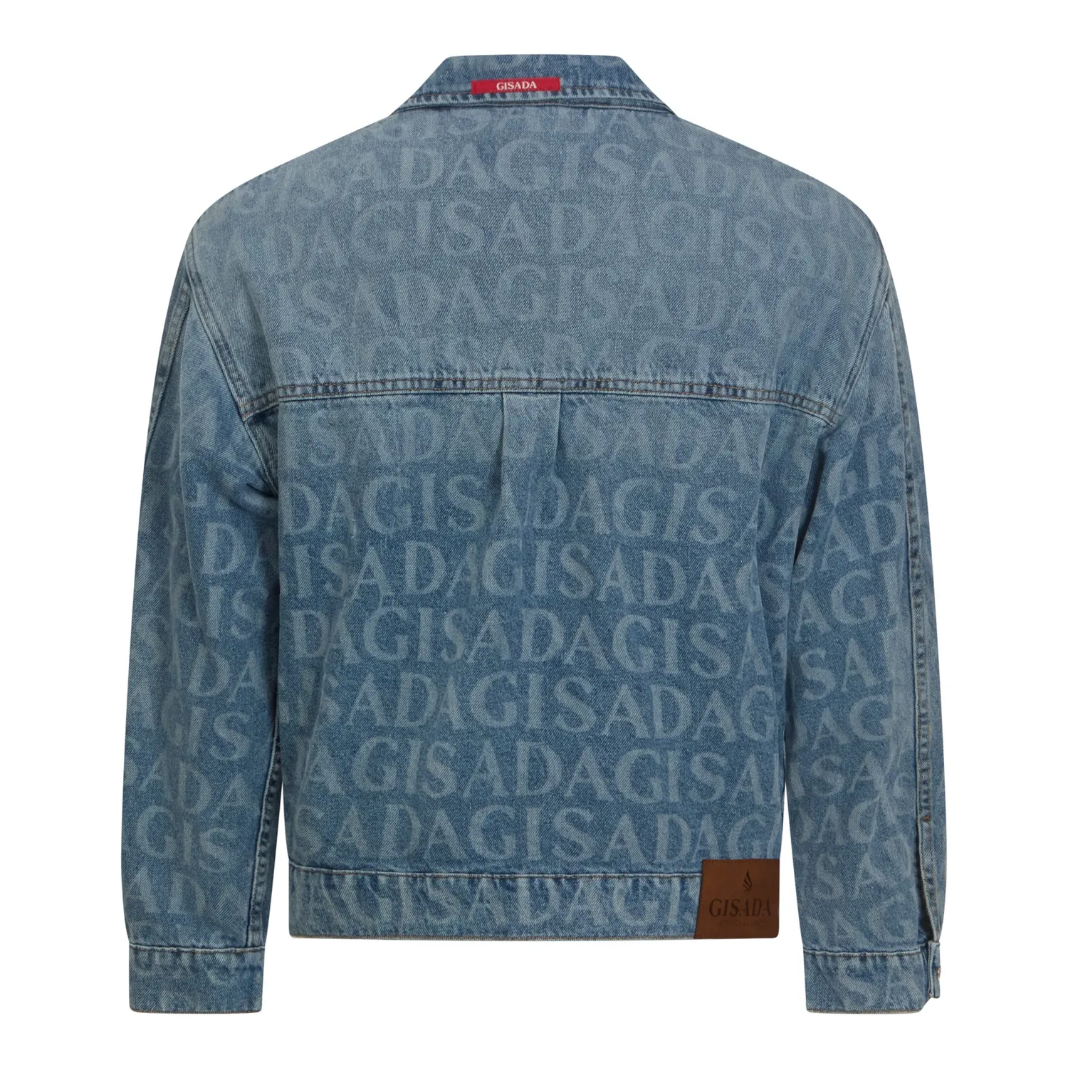 Gisada 1104 Regular Fit denimjakke washed blue logo