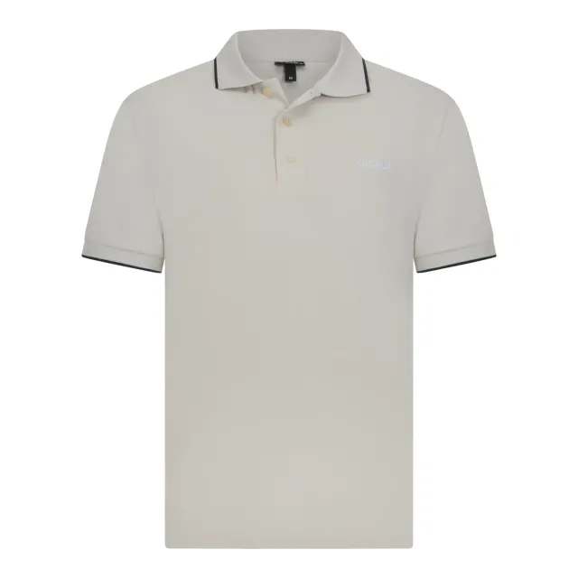 Gisada 2009 polo beige/svart kontrast bomull