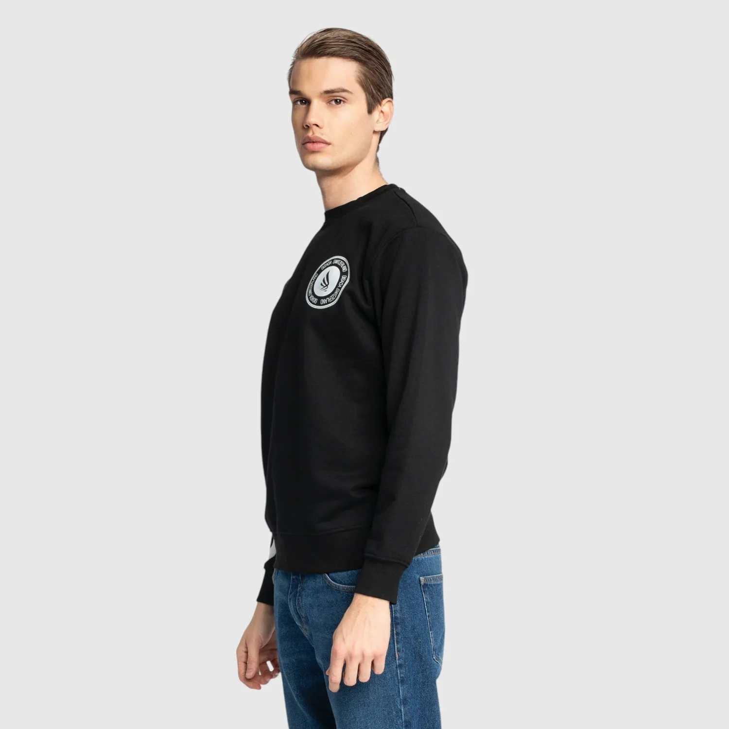 Gisada Rio 3002 Gensersvart regular fit mellomtykk bomull
