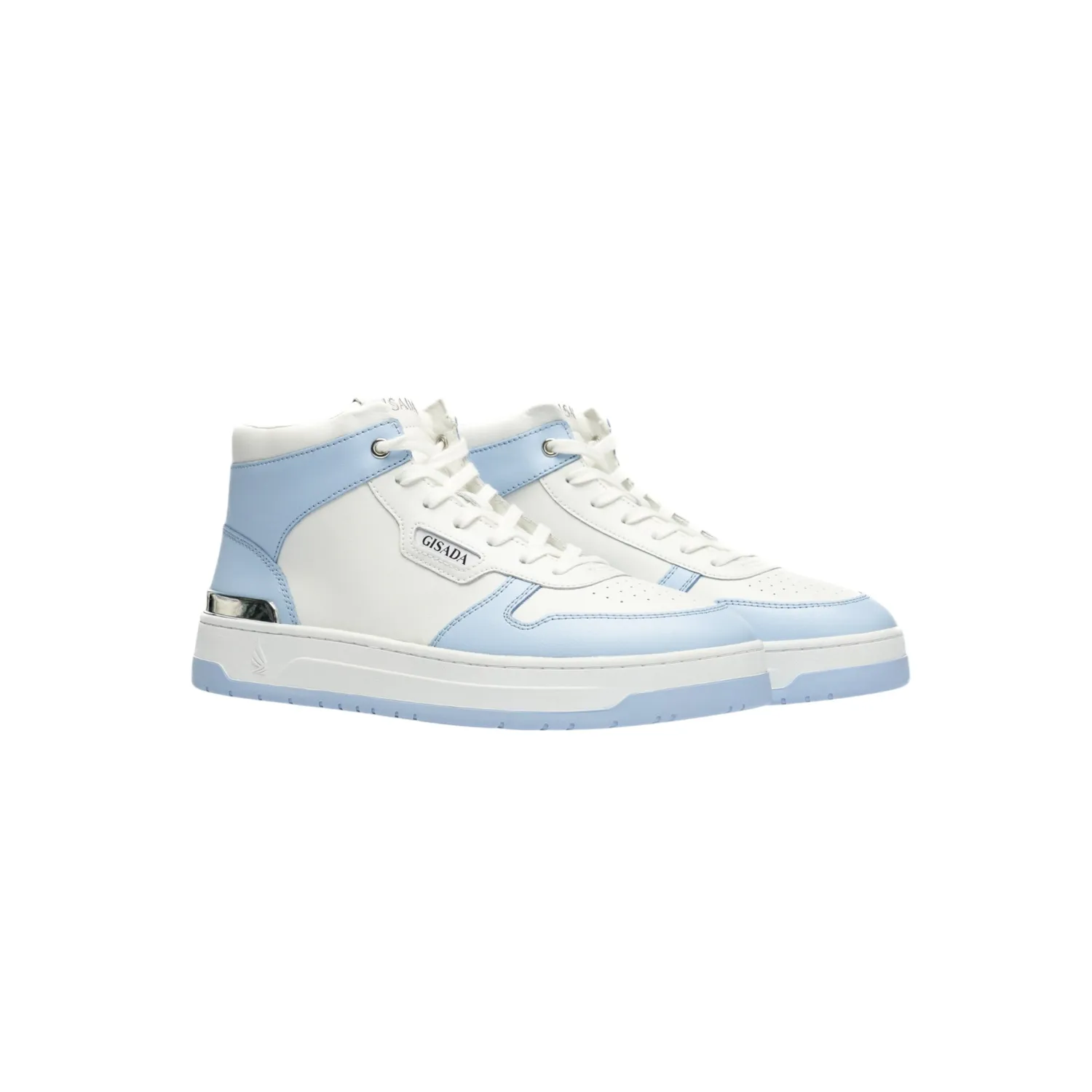 Gisada Trainer mid-top sneakers ice blue skinn