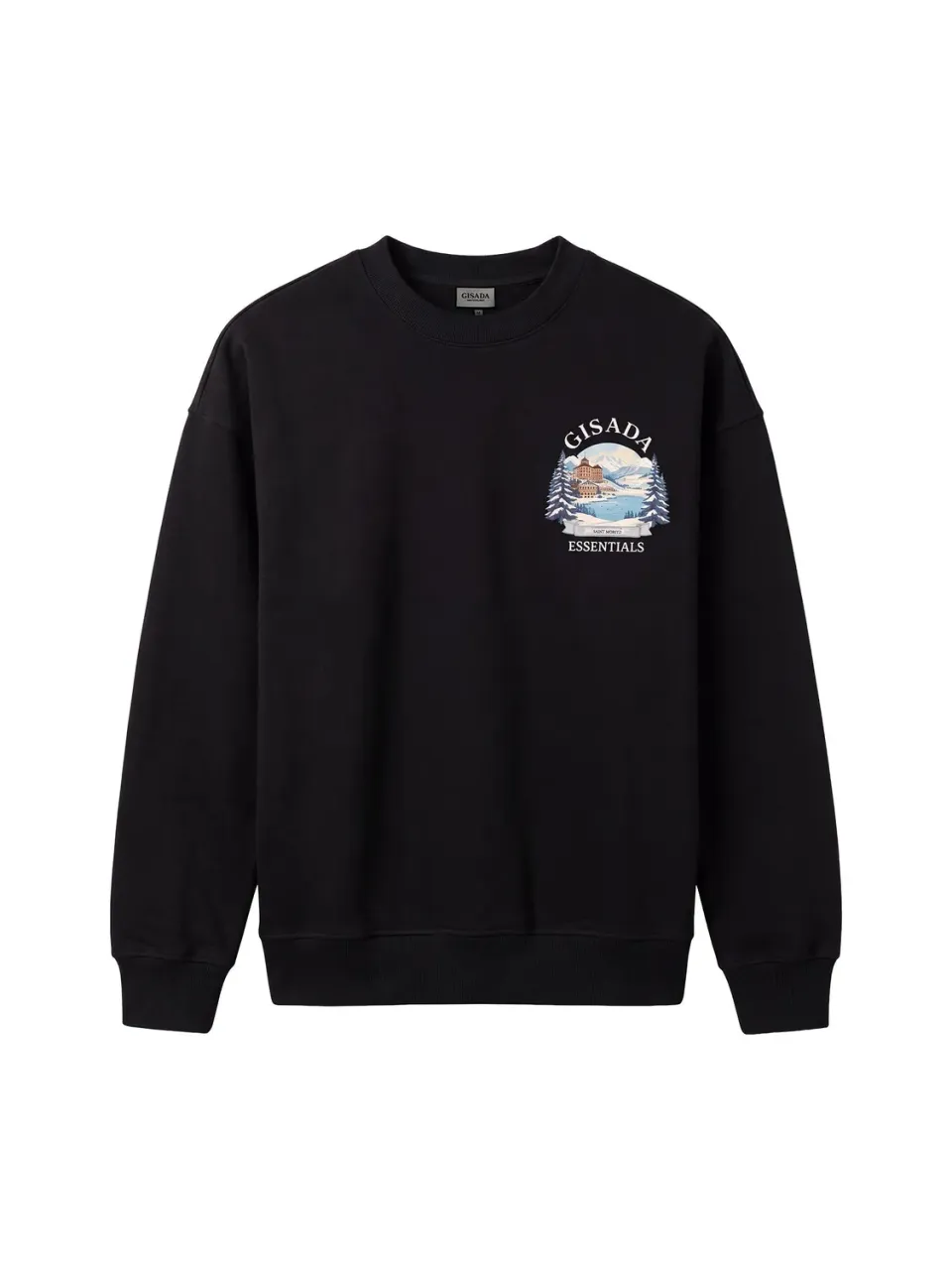 Gisada 3014 sweatshirt svart bomull med trykk