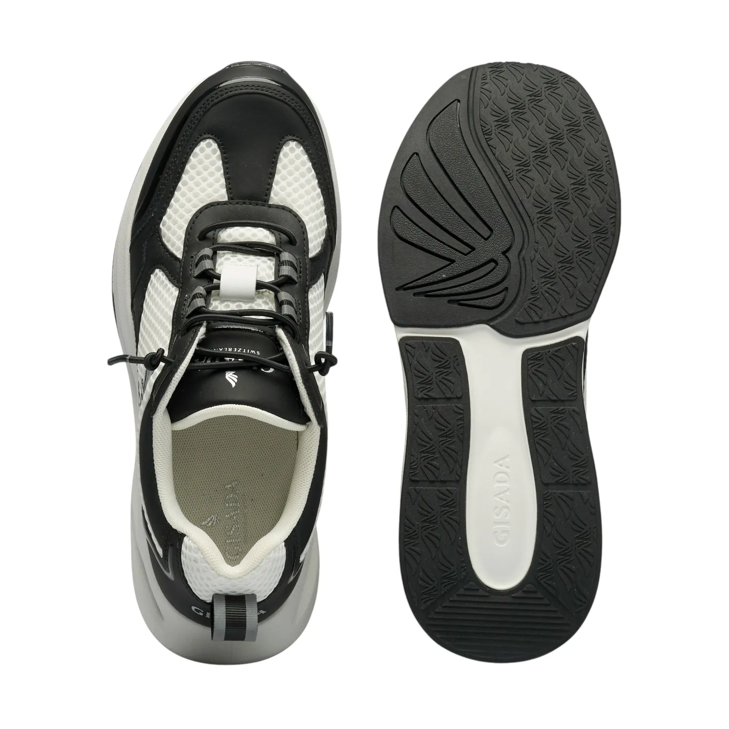 Gisada Runner 16001 sneakers herre svart-hvit skinn