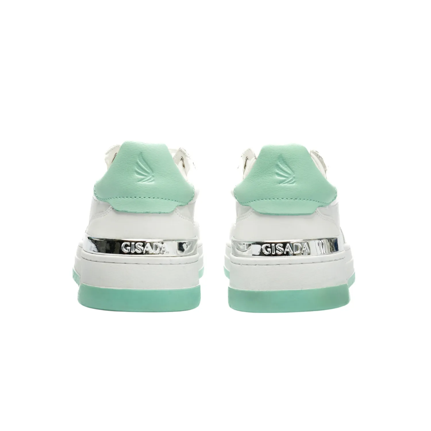Gisada Trainer sneakers skinn White/Mint lav