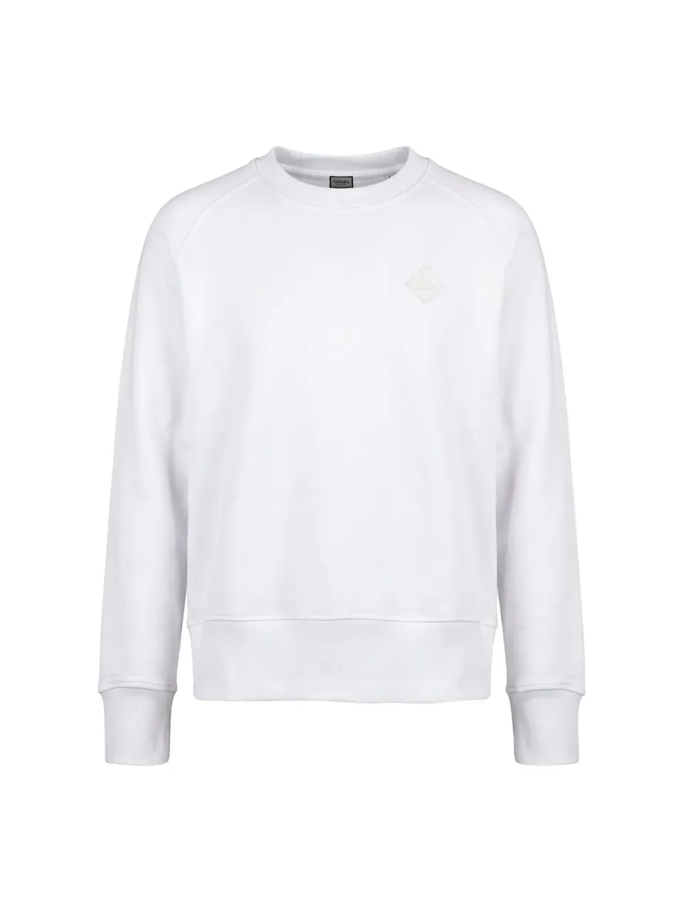 Gisada Cropped Sweatshirt genser hvit bomull