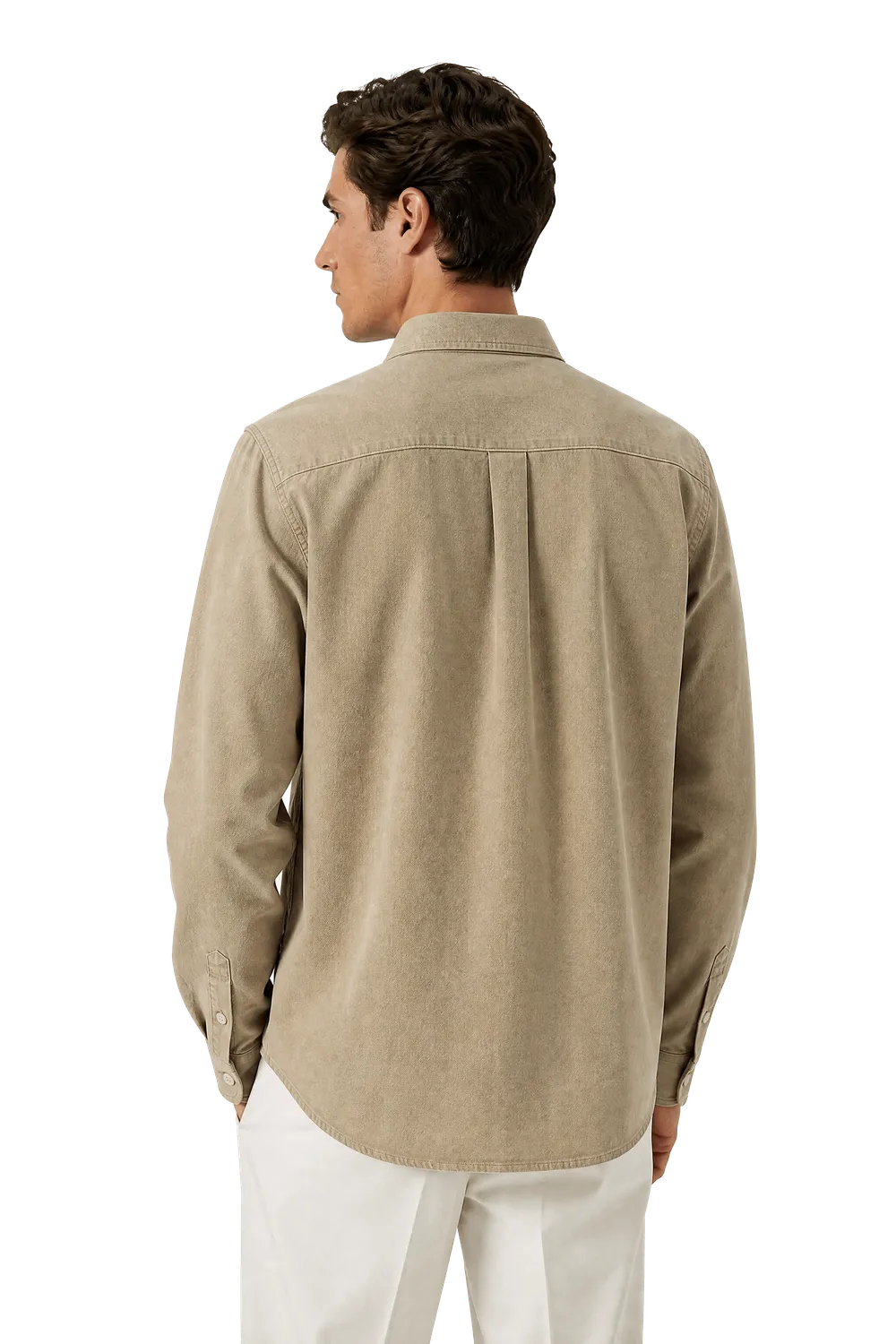 Gisada 1116 skjorte herre Beige bomull