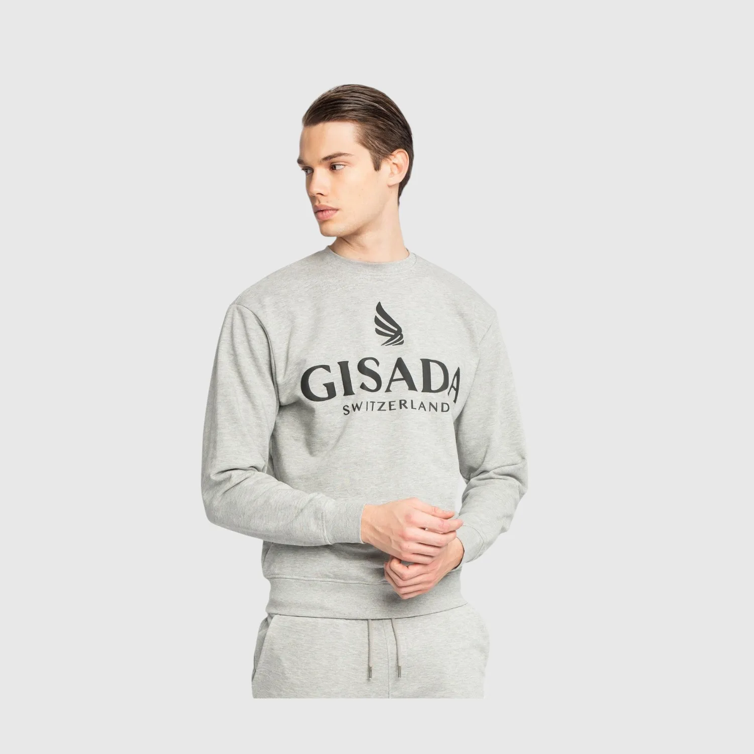 Gisada 3000 sweatshirt grå puff-print herre