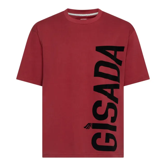 Gisada 1010 t-skjorte Bordeaux oversized